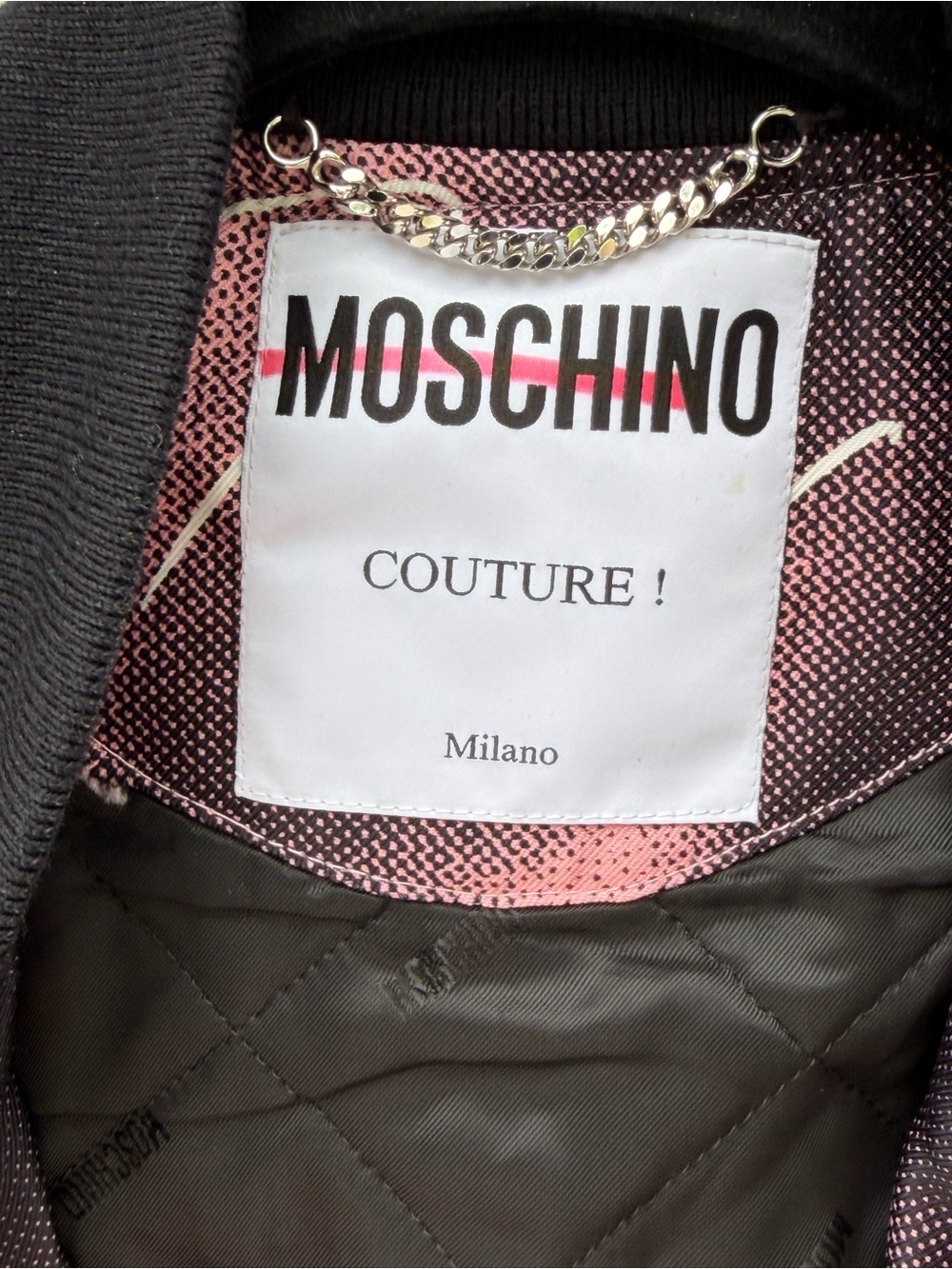 Moschino Couture Pink Graphic Bomber Jacket - Picture 4 of 6
